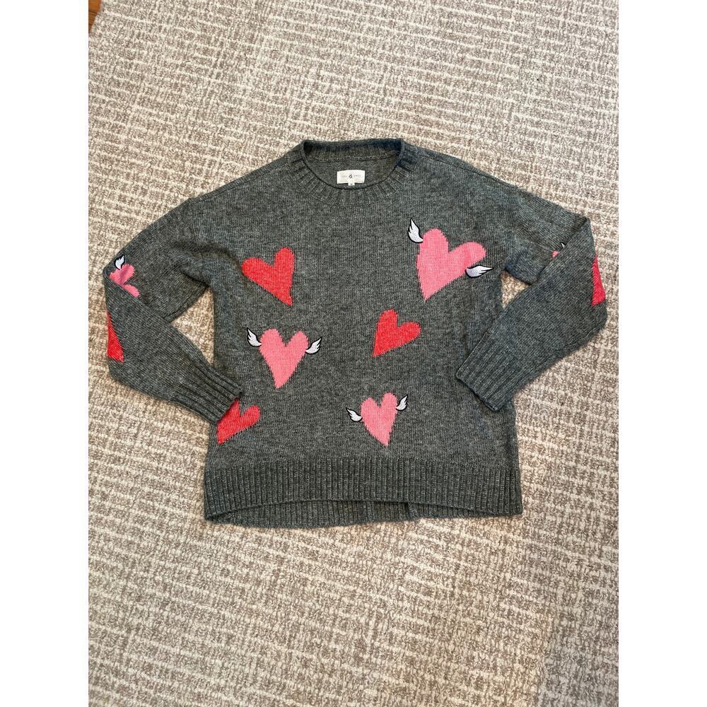 Lou & Grey Heart Sweater Sz Med